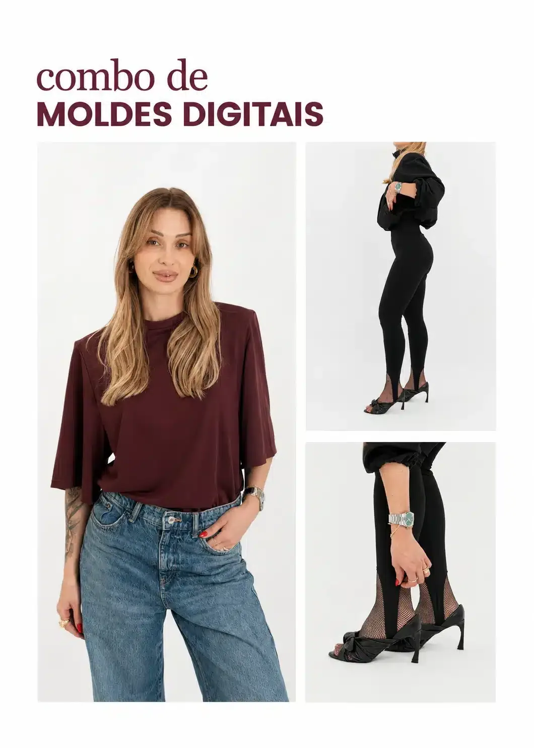 Molde Digital – Combo Camiseta Karina + Legging Frida — foto 1