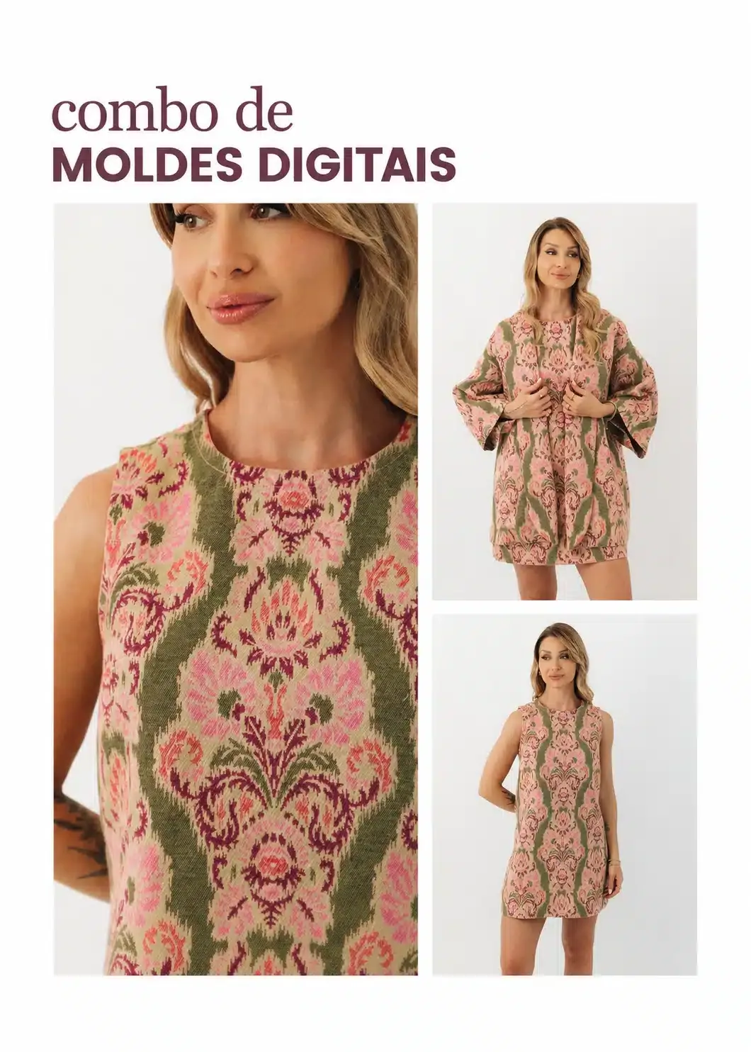 Molde Digital – Combo Vestido Ornela + Kimono Atena — foto 1