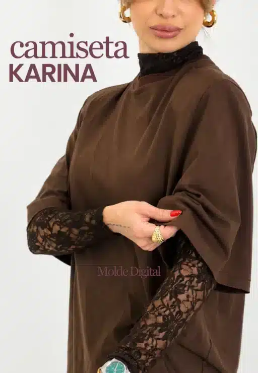 Molde Digital - Camiseta Karina